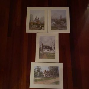 4 Unwrapped, 12x16 Matted Williamsburg Suite Prints